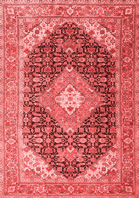 Medallion Red Traditional Rug, tr4182red