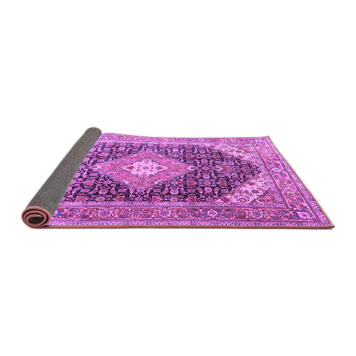 Sideview of Medallion Purple Traditional Rug, tr4182pur