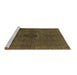 Sideview of Machine Washable Persian Brown Traditional Rug, wshtr4183brn