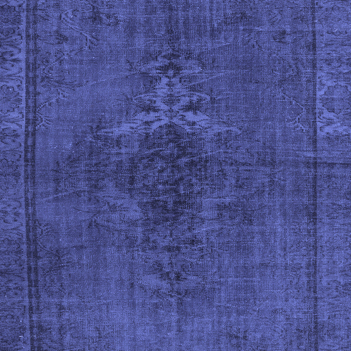 Machine Washable Persian Blue Traditional Rug, wshtr4183blu