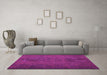 Machine Washable Persian Pink Bohemian Rug in a Living Room, wshtr4184pnk