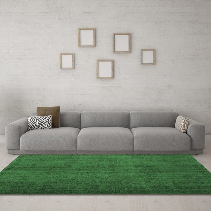 Machine Washable Persian Emerald Green Bohemian Area Rugs in a Living Room,, wshtr4184emgrn