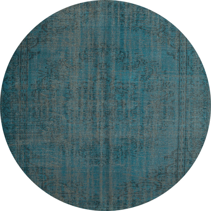 Round Persian Light Blue Bohemian Rug, tr4184lblu