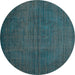 Round Persian Light Blue Bohemian Rug, tr4184lblu