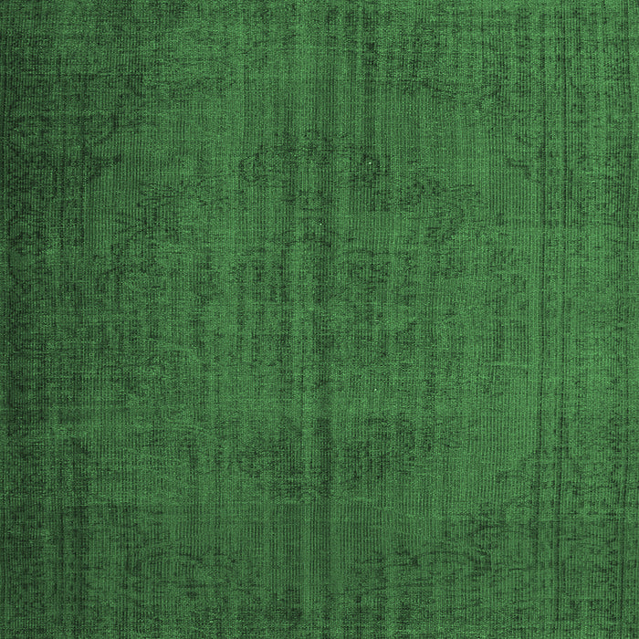 Square Machine Washable Persian Emerald Green Bohemian Area Rugs, wshtr4184emgrn
