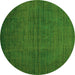Machine Washable Persian Green Bohemian Area Rugs, wshtr4184grn