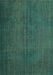 Machine Washable Persian Turquoise Bohemian Area Rugs, wshtr4184turq