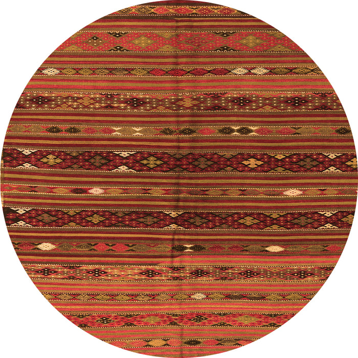 Square Southwestern Orange Country Rug, tr4185org