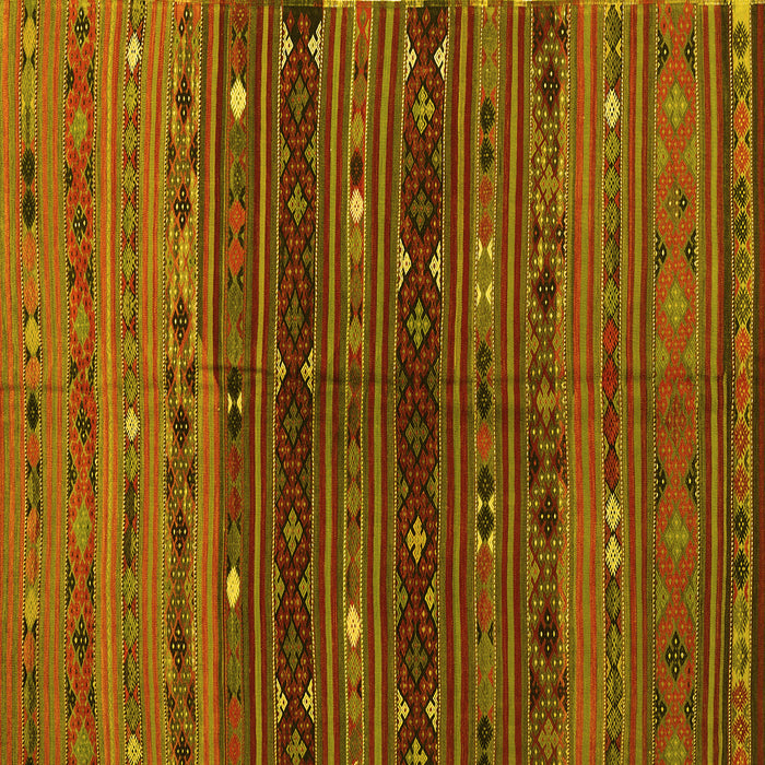 Square Southwestern Yellow Country Rug, tr4185yw
