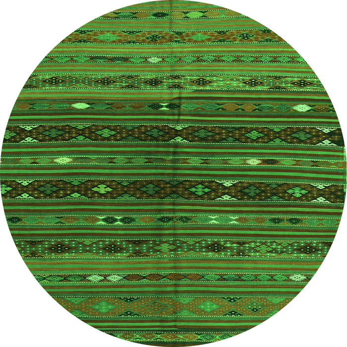 Square Southwestern Green Country Rug, tr4185grn