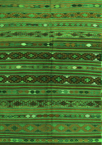 Southwestern Green Country Rug, tr4185grn