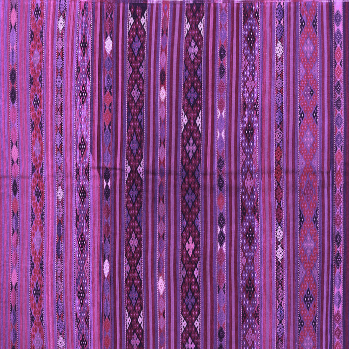 Square Machine Washable Southwestern Purple Country Area Rugs, wshtr4185pur