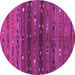 Round Southwestern Pink Country Rug, tr4185pnk