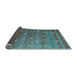 Sideview of Southwestern Light Blue Country Rug, tr4186lblu