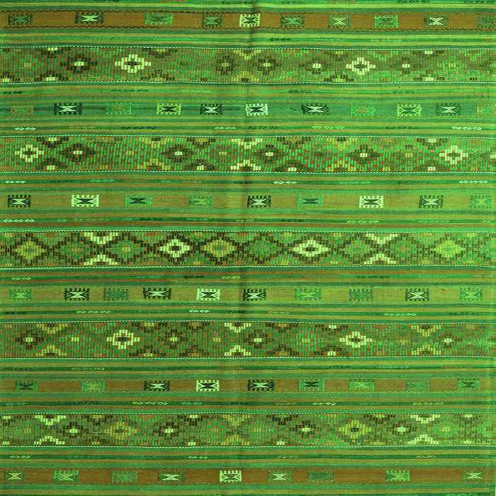 Serging Thickness of Southwestern Green Country Rug, tr4186grn