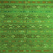 Serging Thickness of Southwestern Green Country Rug, tr4186grn