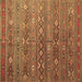 Square Southwestern Brown Country Rug, tr4186brn