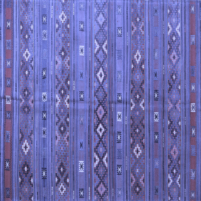 Square Machine Washable Southwestern Blue Country Rug, wshtr4186blu