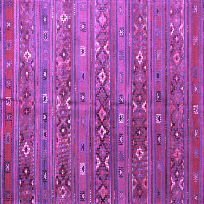 Square Machine Washable Southwestern Purple Country Area Rugs, wshtr4186pur