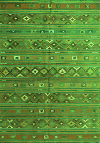 Southwestern Green Country Rug, tr4186grn