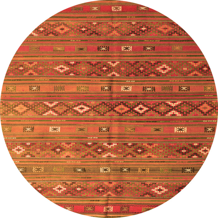 Square Southwestern Orange Country Rug, tr4186org