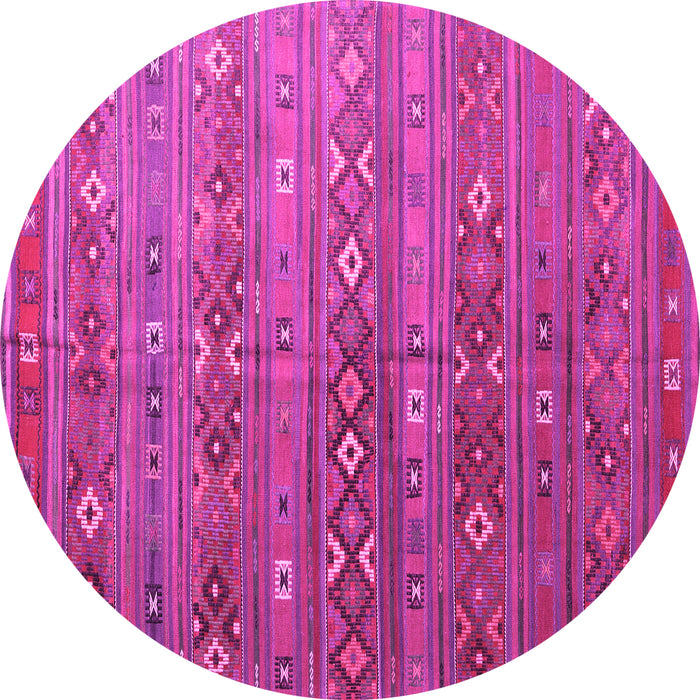 Round Southwestern Pink Country Rug, tr4186pnk