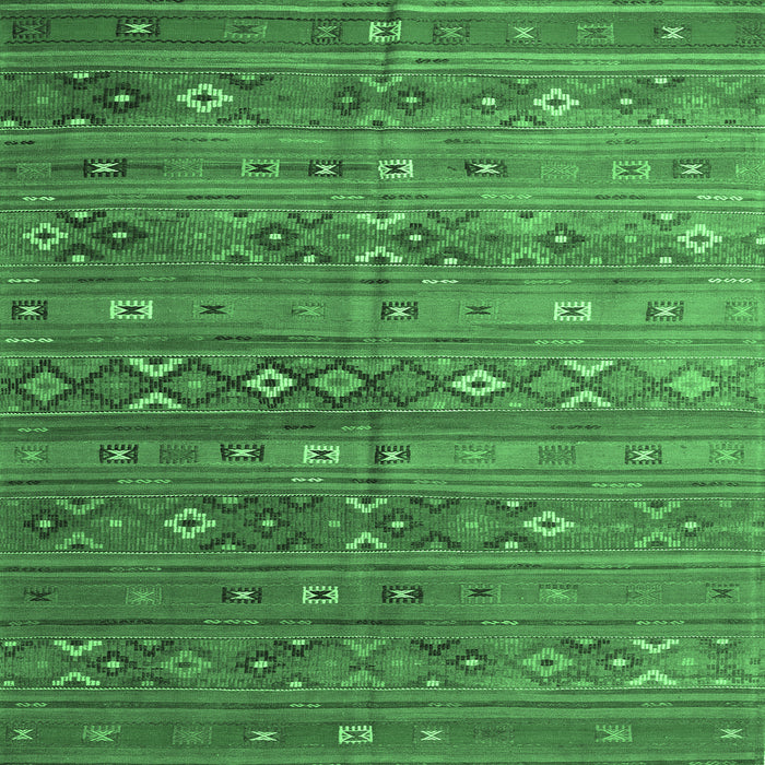 Square Southwestern Emerald Green Country Rug, tr4186emgrn