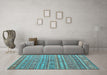 Machine Washable Persian Light Blue Traditional Rug in a Living Room, wshtr4187lblu