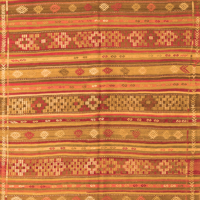 Serging Thickness of Machine Washable Persian Orange Traditional Area Rugs, wshtr4187org