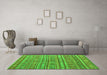 Machine Washable Persian Green Traditional Area Rugs in a Living Room,, wshtr4187grn