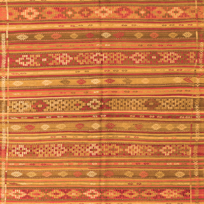 Serging Thickness of Persian Orange Traditional Rug, tr4187org