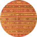 Machine Washable Persian Orange Traditional Area Rugs, wshtr4187org