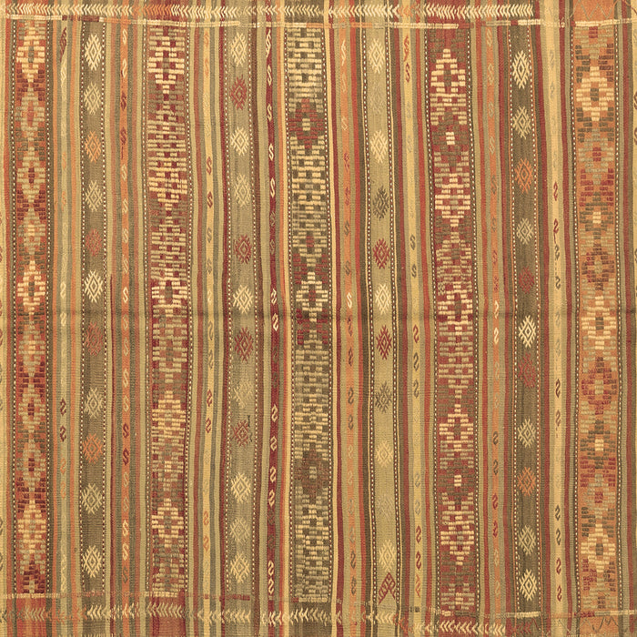 Square Persian Brown Traditional Rug, tr4187brn