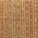 Square Persian Brown Traditional Rug, tr4187brn