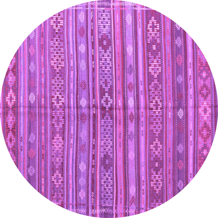 Round Persian Purple Traditional Rug, tr4187pur