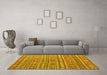 Machine Washable Persian Yellow Traditional Rug in a Living Room, wshtr4187yw