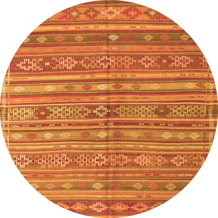 Square Persian Orange Traditional Rug, tr4187org