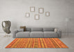 Machine Washable Persian Orange Traditional Area Rugs in a Living Room, wshtr4187org