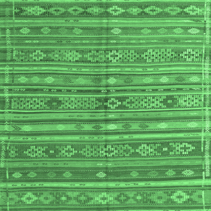 Square Persian Emerald Green Traditional Rug, tr4187emgrn