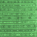 Square Persian Emerald Green Traditional Rug, tr4187emgrn