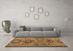 Machine Washable Persian Brown Traditional Rug in a Living Room,, wshtr4188brn