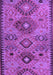 Machine Washable Persian Purple Traditional Area Rugs, wshtr4188pur