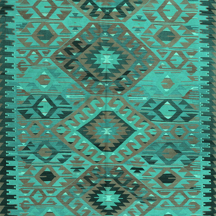 Machine Washable Persian Turquoise Traditional Area Rugs, wshtr4188turq
