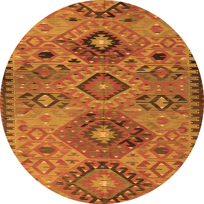 Square Persian Orange Traditional Rug, tr4188org