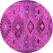 Round Persian Pink Traditional Rug, tr4188pnk