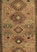 Machine Washable Persian Brown Traditional Rug, wshtr4188brn