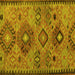 Square Machine Washable Persian Yellow Traditional Rug, wshtr4188yw