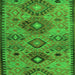 Serging Thickness of Persian Green Traditional Rug, tr4188grn