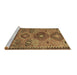 Sideview of Machine Washable Persian Brown Traditional Rug, wshtr4188brn