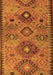 Serging Thickness of Machine Washable Persian Orange Traditional Area Rugs, wshtr4188org